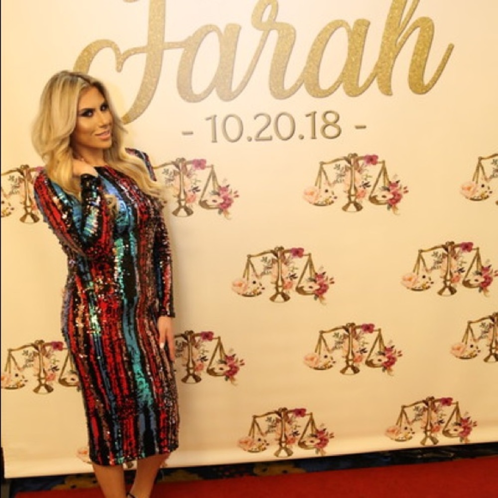 Multicolor sequence dress